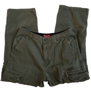 Faded Glory Cargo Pants 34x28 Khaki Green